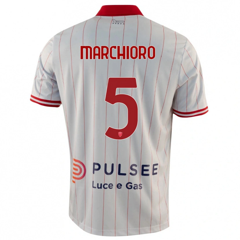 Danxen Herren Lorenzo Marchioro #5 Weiß Rot Blau Auswärtstrikot Trikot 2025/26 T-Shirt Österreich