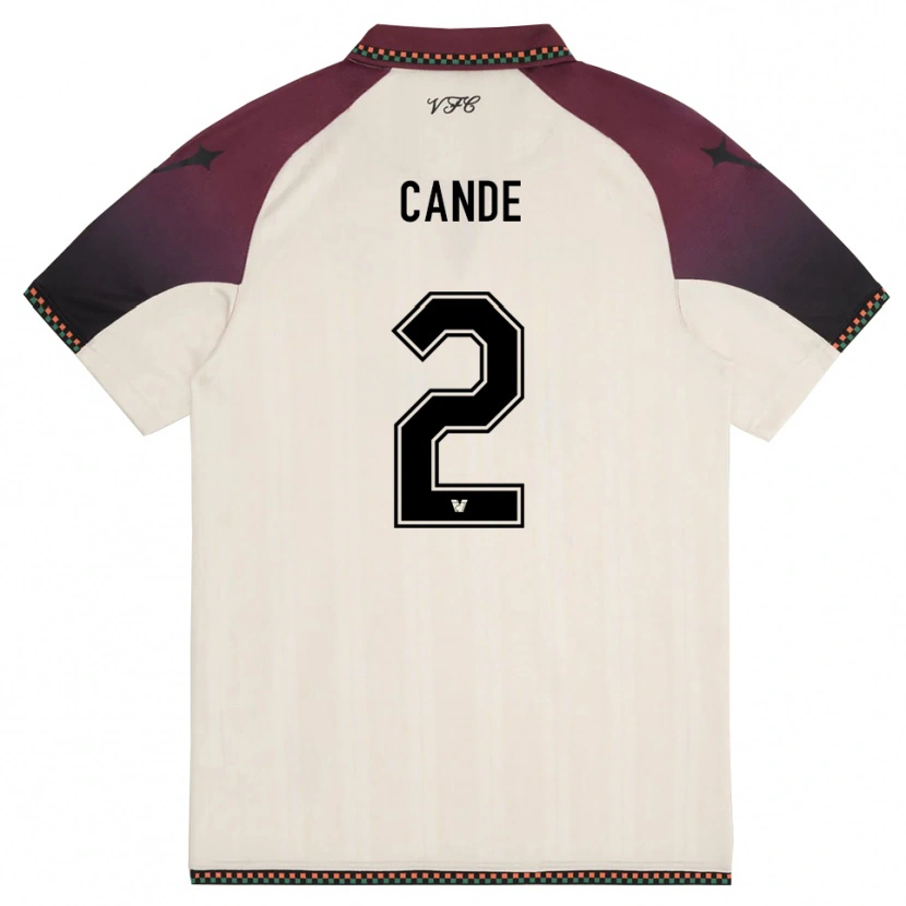 Danxen Herren Fali Candé #2 Cremefarben Burgund Auswärtstrikot Trikot 2025/26 T-Shirt Österreich