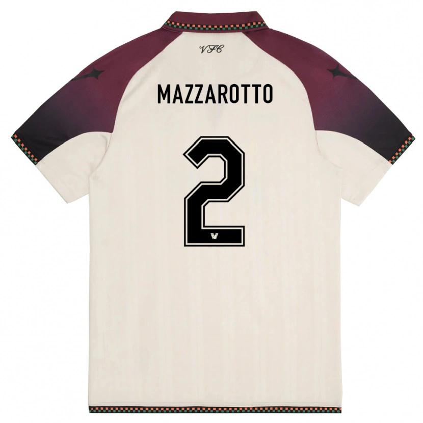 Danxen Herren Jacopo Mazzarotto #2 Cremefarben Burgund Auswärtstrikot Trikot 2025/26 T-Shirt Österreich