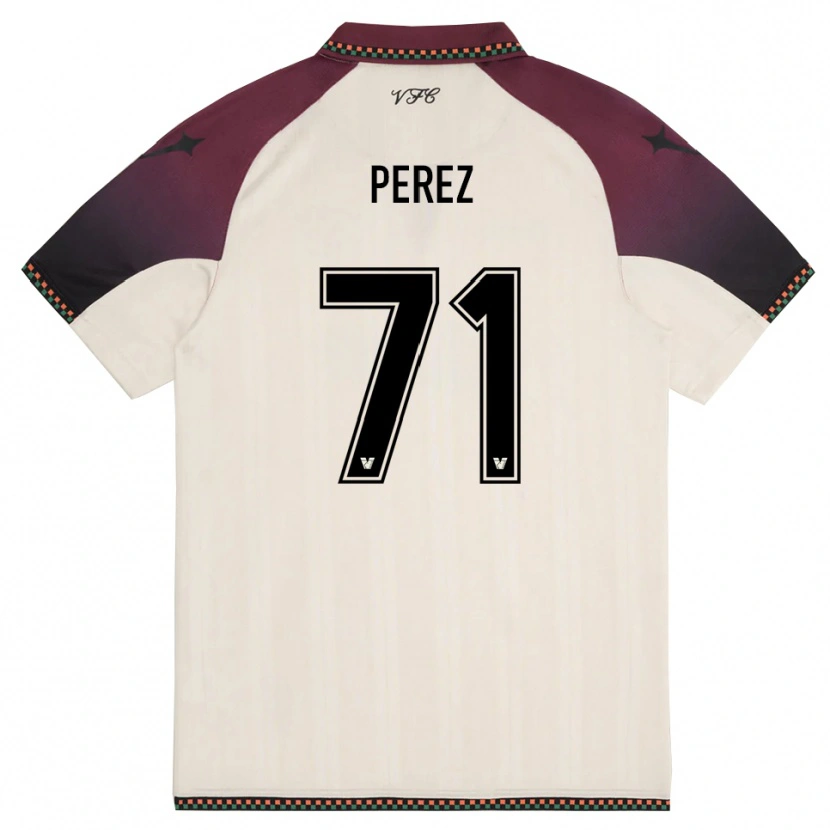 Danxen Herren Kike Pérez #71 Cremefarben Burgund Auswärtstrikot Trikot 2025/26 T-Shirt Österreich
