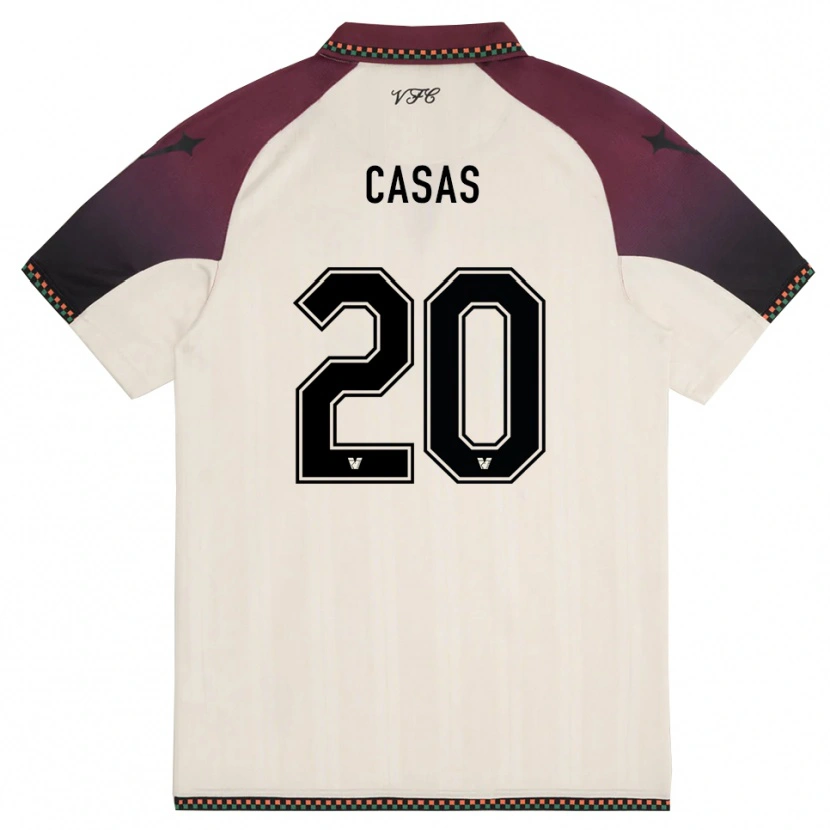 Danxen Herren Antonio Casas #20 Cremefarben Burgund Auswärtstrikot Trikot 2025/26 T-Shirt Österreich