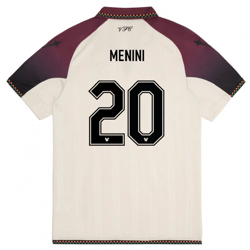 Danxen Herren Alessandra Menini #20 Cremefarben Burgund Auswärtstrikot Trikot 2025/26 T-Shirt Österreich