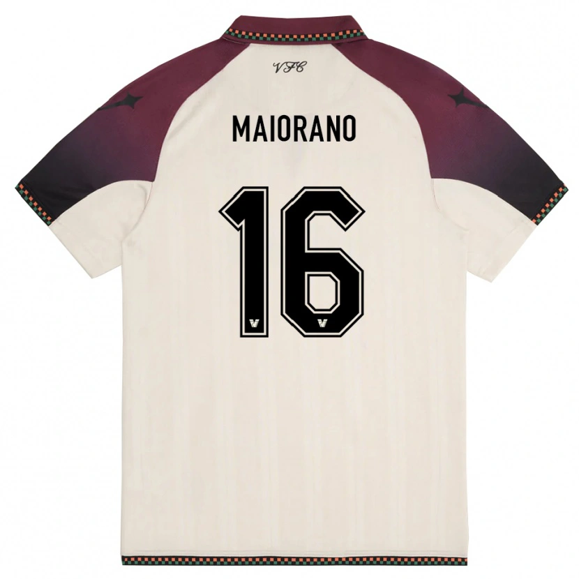 Danxen Herren Francesco Maiorano #16 Cremefarben Burgund Auswärtstrikot Trikot 2025/26 T-Shirt Österreich