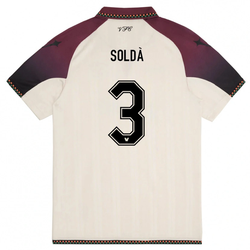 Danxen Herren Mohamed Soldà #3 Cremefarben Burgund Auswärtstrikot Trikot 2025/26 T-Shirt Österreich
