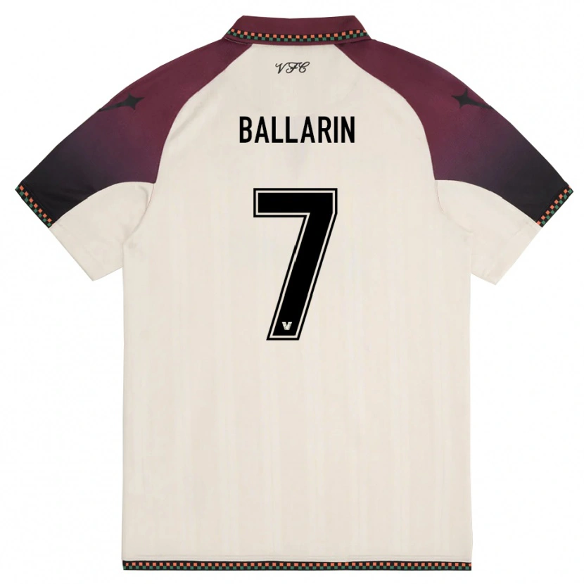 Danxen Herren Mattia Ballarin #7 Cremefarben Burgund Auswärtstrikot Trikot 2025/26 T-Shirt Österreich