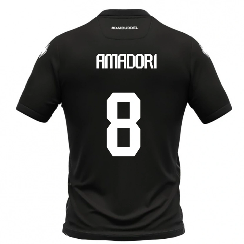 Danxen Herren Emilio Amadori #8 Schwarz Weiß Auswärtstrikot Trikot 2025/26 T-Shirt Österreich