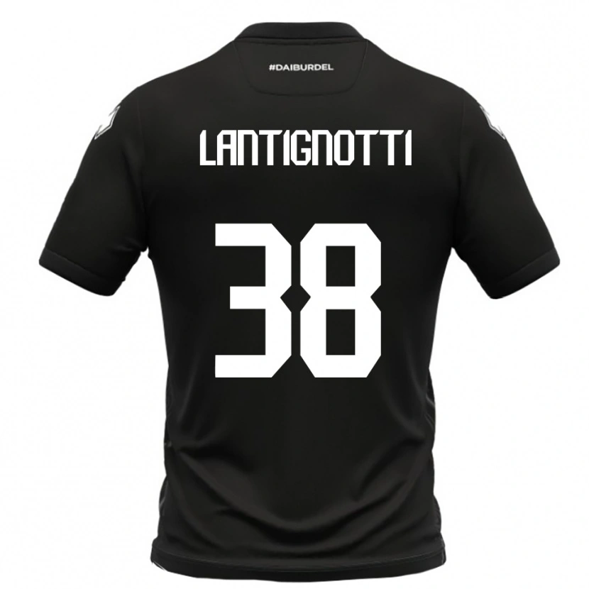 Danxen Herren Andrea Lantignotti #38 Schwarz Weiß Auswärtstrikot Trikot 2025/26 T-Shirt Österreich