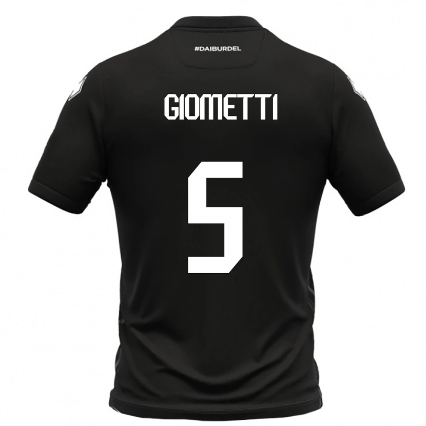 Danxen Herren Edoardo Giometti #5 Schwarz Weiß Auswärtstrikot Trikot 2025/26 T-Shirt Österreich