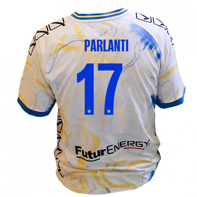 Danxen Herren Gabriele Parlanti #17 Weiß Gelb Blau Auswärtstrikot Trikot 2025/26 T-Shirt Österreich
