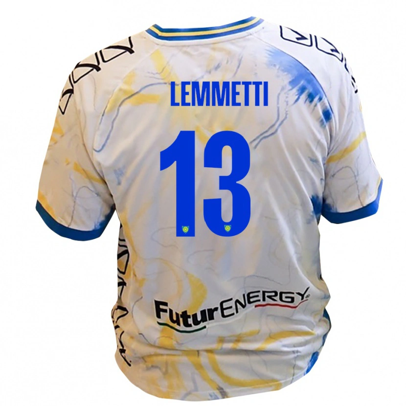 Danxen Herren Tommaso Lemmetti #13 Weiß Gelb Blau Auswärtstrikot Trikot 2025/26 T-Shirt Österreich