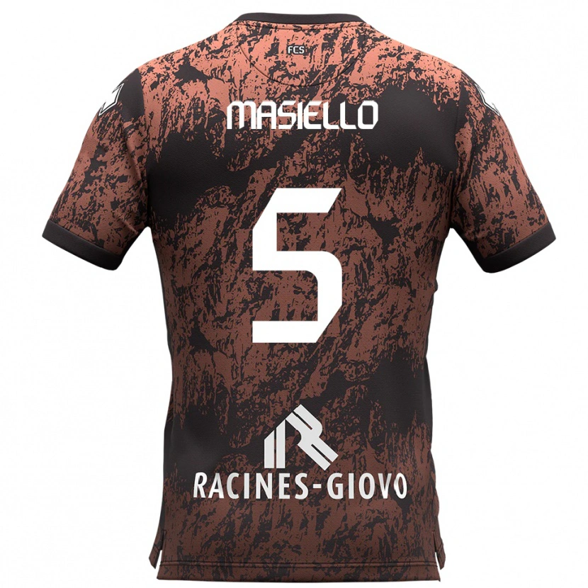 Danxen Herren Andrea Masiello #5 Braun Schwarz Auswärtstrikot Trikot 2025/26 T-Shirt Österreich
