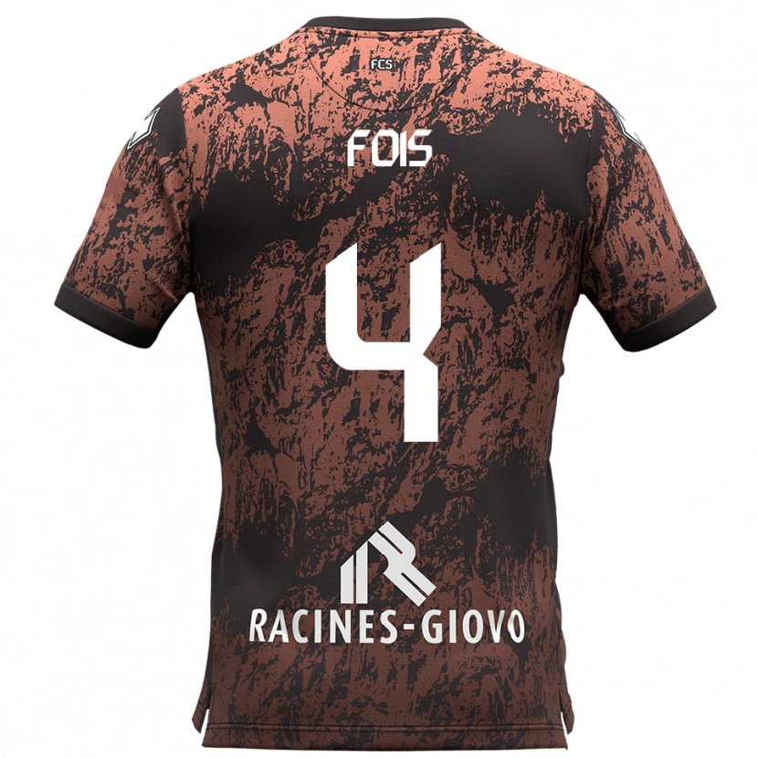 Danxen Herren Daniel Fois #4 Braun Schwarz Auswärtstrikot Trikot 2025/26 T-Shirt Österreich