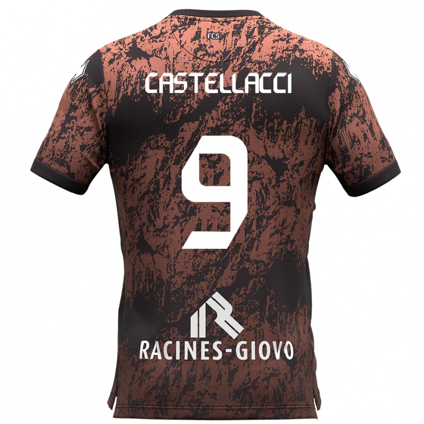 Danxen Herren Marco Castellacci #9 Braun Schwarz Auswärtstrikot Trikot 2025/26 T-Shirt Österreich