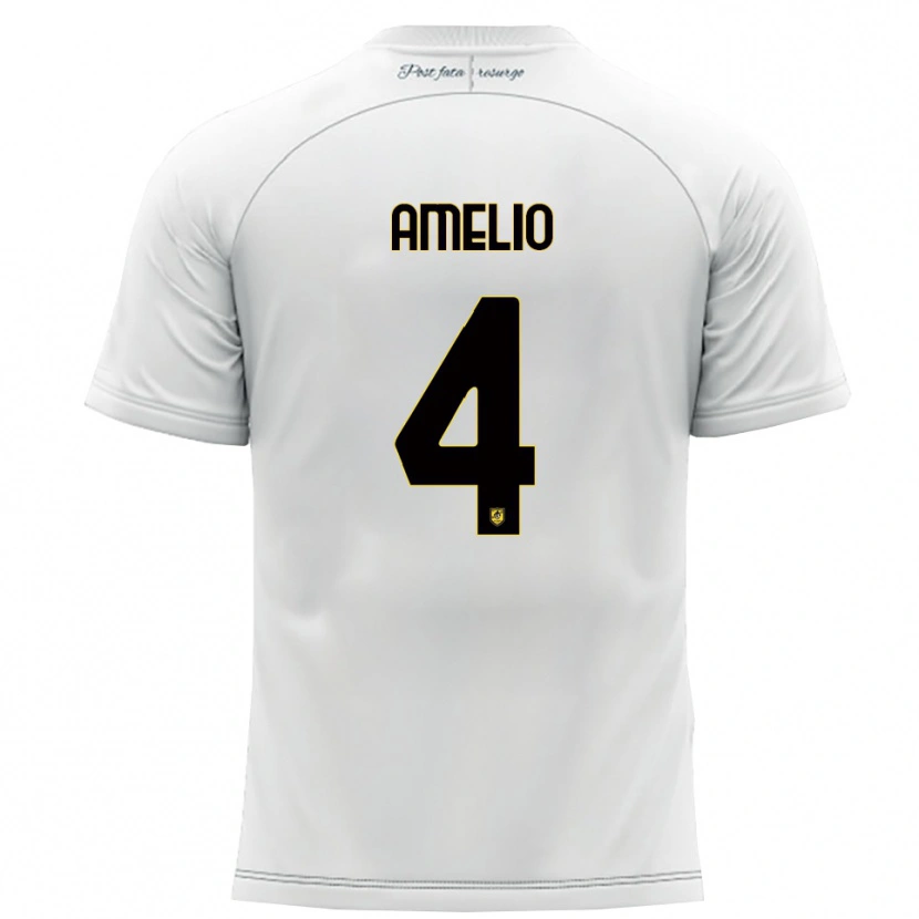 Danxen Herren Ciro Amelio #4 Weiß Gelb Auswärtstrikot Trikot 2025/26 T-Shirt Österreich
