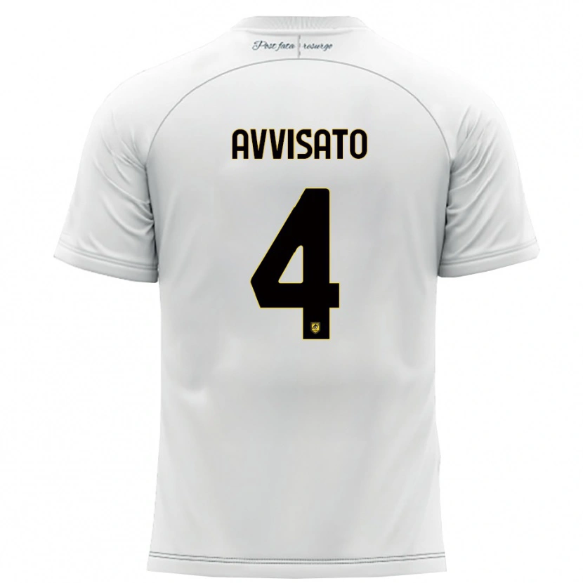 Danxen Herren Tommaso Avvisato #4 Weiß Gelb Auswärtstrikot Trikot 2025/26 T-Shirt Österreich