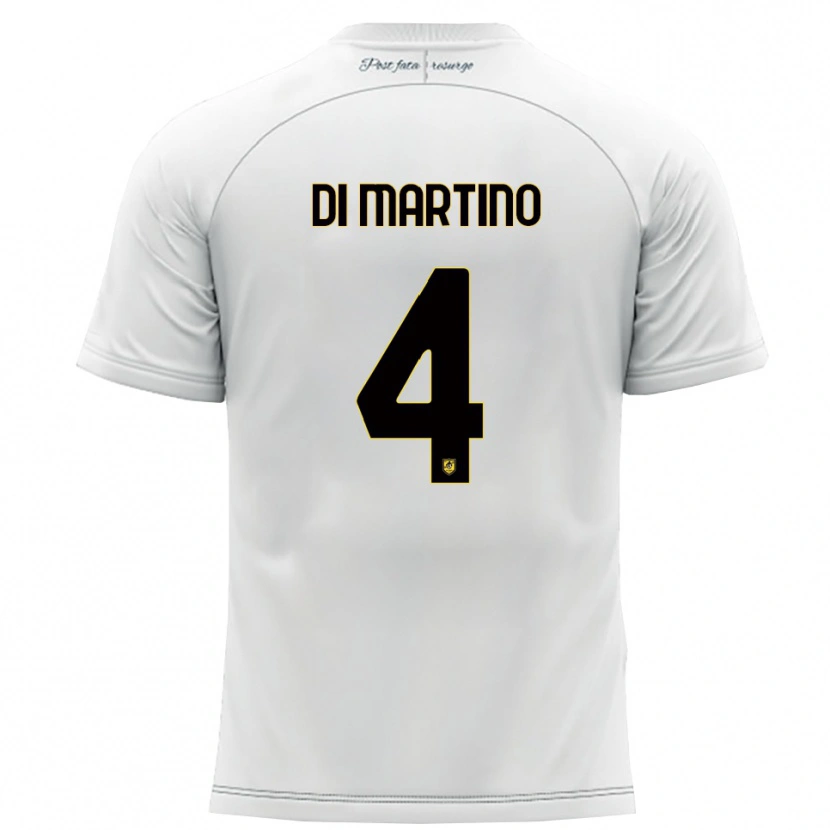 Danxen Herren Mattia Di Martino #4 Weiß Gelb Auswärtstrikot Trikot 2025/26 T-Shirt Österreich