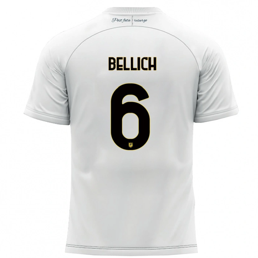 Danxen Herren Marco Bellich #6 Weiß Gelb Auswärtstrikot Trikot 2025/26 T-Shirt Österreich