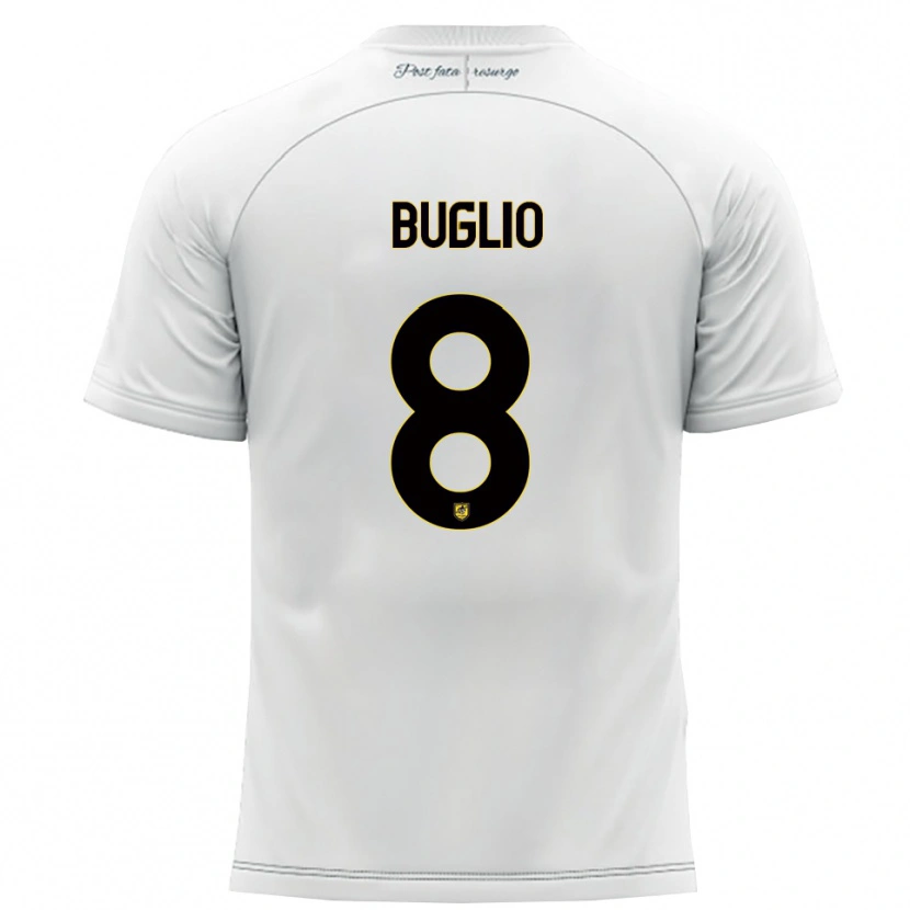 Danxen Herren Davide Buglio #8 Weiß Gelb Auswärtstrikot Trikot 2025/26 T-Shirt Österreich