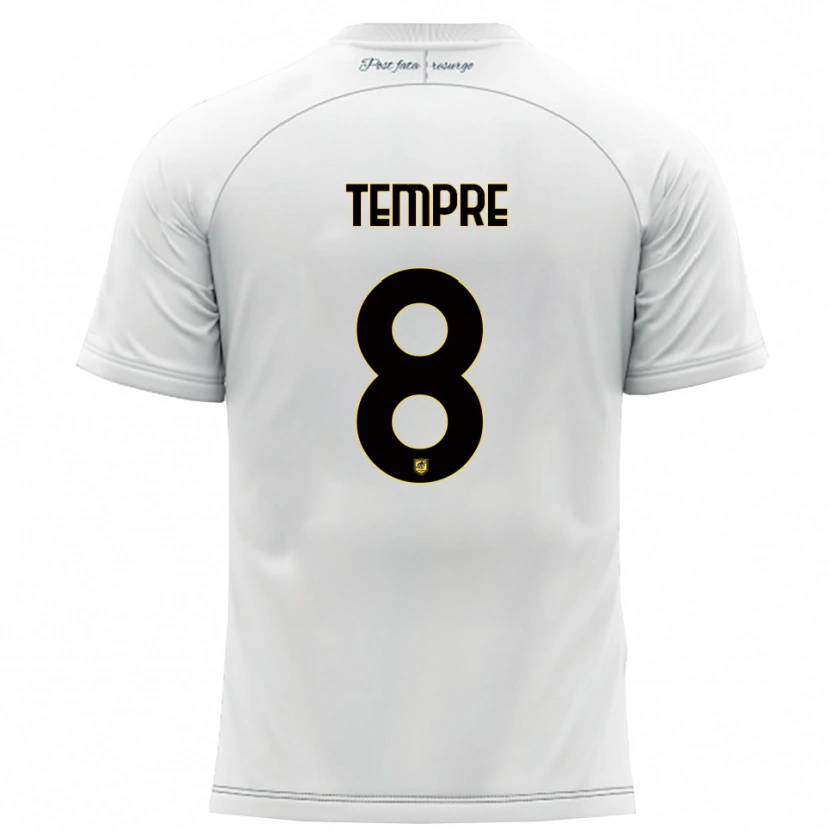 Danxen Herren Domenico Tempre #8 Weiß Gelb Auswärtstrikot Trikot 2025/26 T-Shirt Österreich