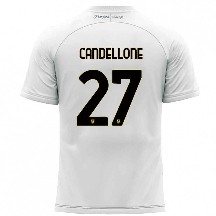 Danxen Herren Leonardo Candellone #27 Weiß Gelb Auswärtstrikot Trikot 2025/26 T-Shirt Österreich