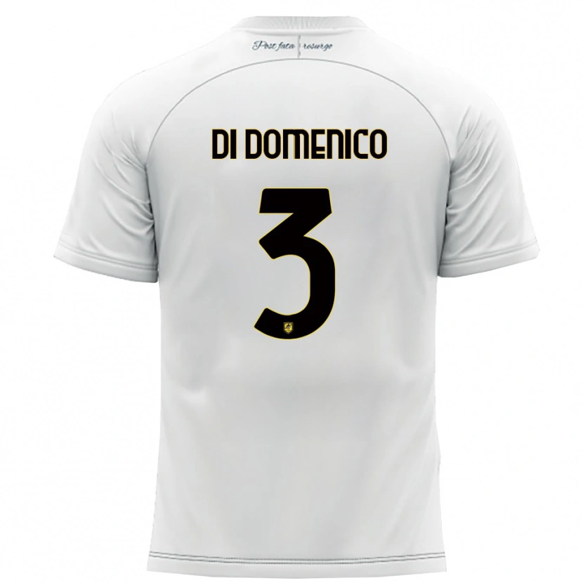 Danxen Herren Alfredo Di Domenico #3 Weiß Gelb Auswärtstrikot Trikot 2025/26 T-Shirt Österreich