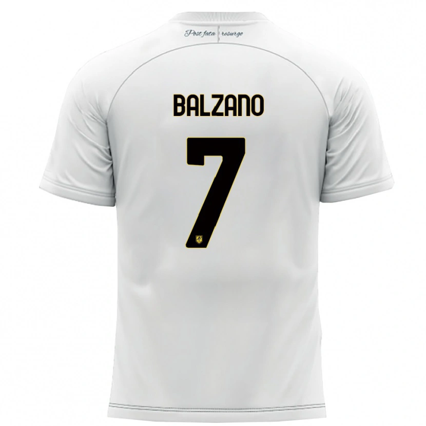 Danxen Herren Francesco Balzano #7 Weiß Gelb Auswärtstrikot Trikot 2025/26 T-Shirt Österreich