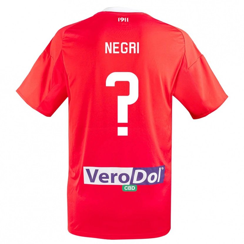 Danxen Herren Filippo Negri #0 Rot Weiß Auswärtstrikot Trikot 2025/26 T-Shirt Österreich