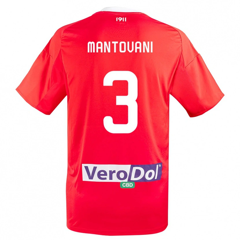 Danxen Herren Valerio Mantovani #3 Rot Weiß Auswärtstrikot Trikot 2025/26 T-Shirt Österreich