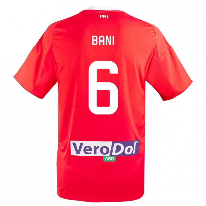 Danxen Herren Cristiano Bani #6 Rot Weiß Auswärtstrikot Trikot 2025/26 T-Shirt Österreich