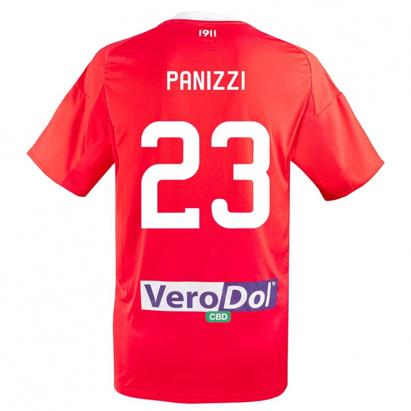 Danxen Herren Erik Panizzi #23 Rot Weiß Auswärtstrikot Trikot 2025/26 T-Shirt Österreich
