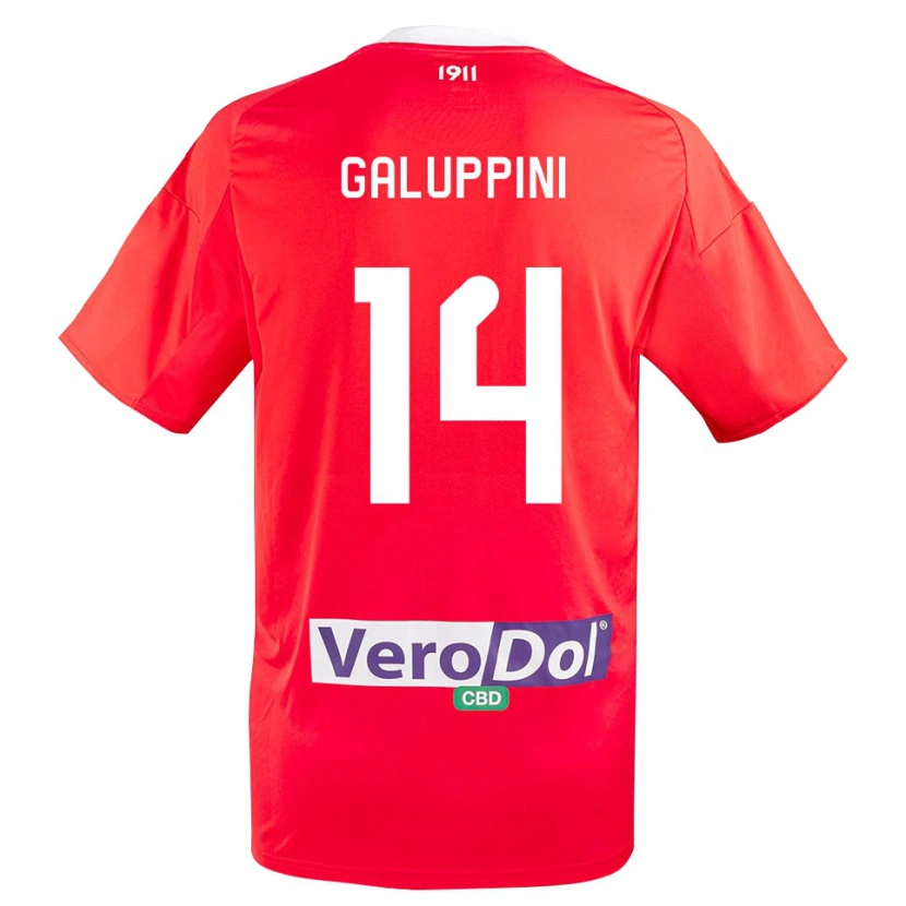 Danxen Herren Francesco Galuppini #14 Rot Weiß Auswärtstrikot Trikot 2025/26 T-Shirt Österreich