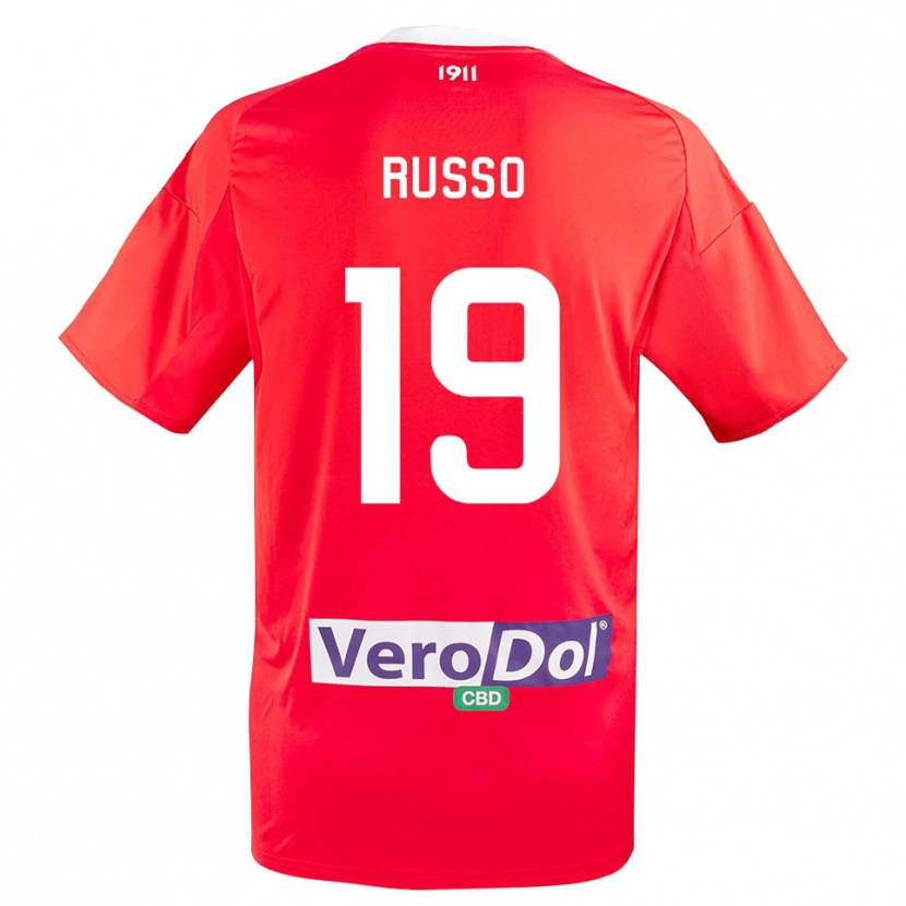 Danxen Herren Marcello Russo #19 Rot Weiß Auswärtstrikot Trikot 2025/26 T-Shirt Österreich