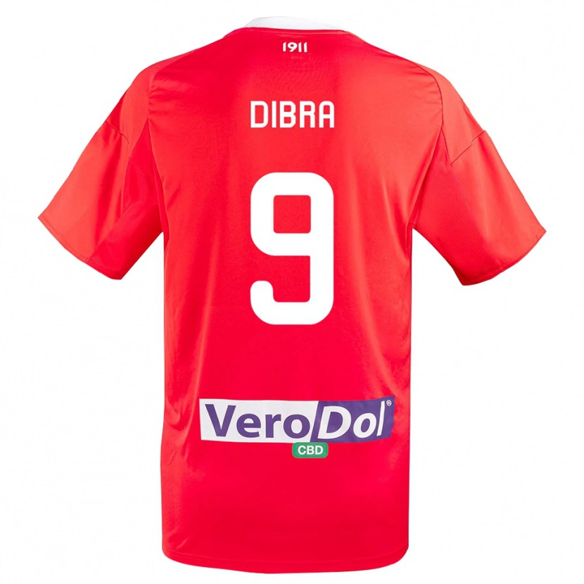 Danxen Herren Francesco Dibra #9 Rot Weiß Auswärtstrikot Trikot 2025/26 T-Shirt Österreich