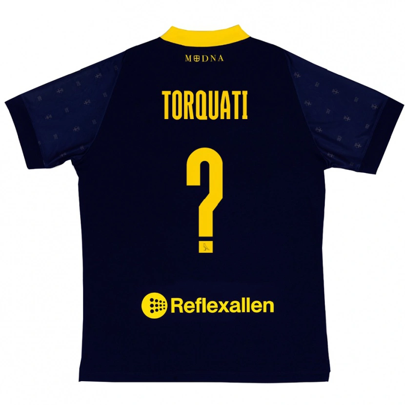 Danxen Herren Alessandro Torquati #0 Marineblau Gelb Auswärtstrikot Trikot 2025/26 T-Shirt Österreich