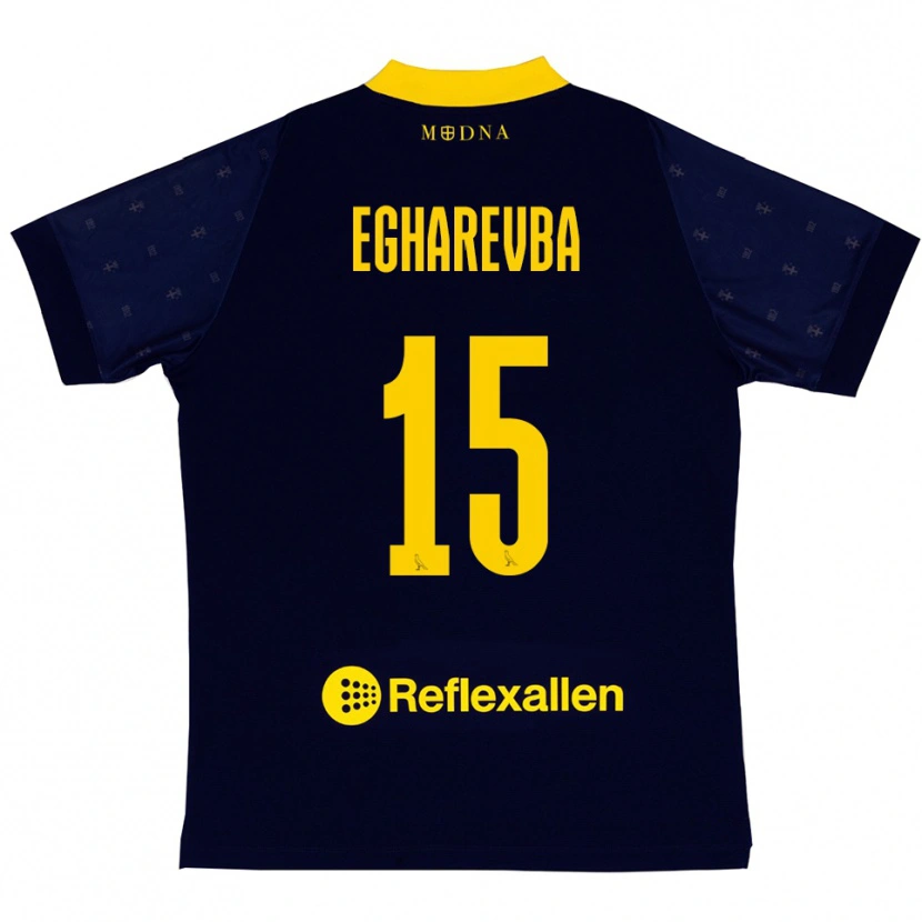 Danxen Herren Treasure Egharevba #15 Marineblau Gelb Auswärtstrikot Trikot 2025/26 T-Shirt Österreich