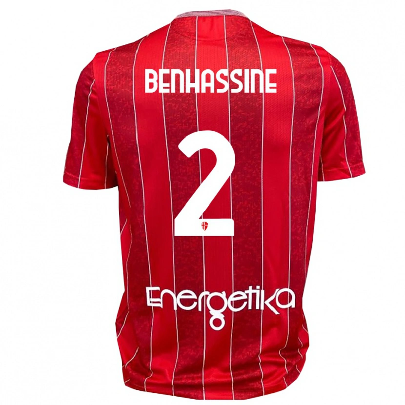 Danxen Herren Bilel Benhassine #2 Rot Weiß Auswärtstrikot Trikot 2025/26 T-Shirt Österreich