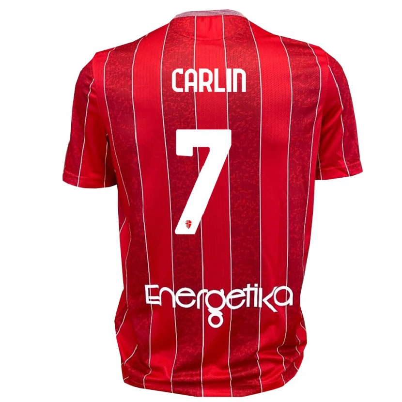 Danxen Herren Pietro Carlin #7 Rot Weiß Auswärtstrikot Trikot 2025/26 T-Shirt Österreich