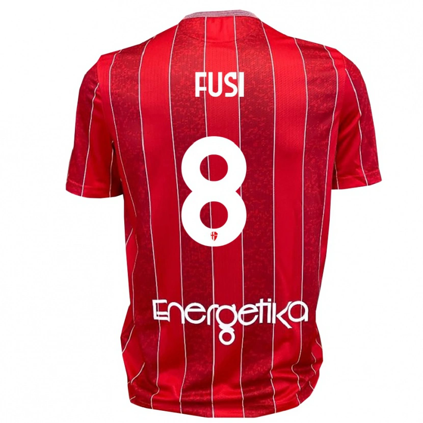 Danxen Herren Pietro Fusi #8 Rot Weiß Auswärtstrikot Trikot 2025/26 T-Shirt Österreich