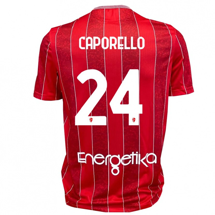Danxen Herren Edoardo Caporello #24 Rot Weiß Auswärtstrikot Trikot 2025/26 T-Shirt Österreich