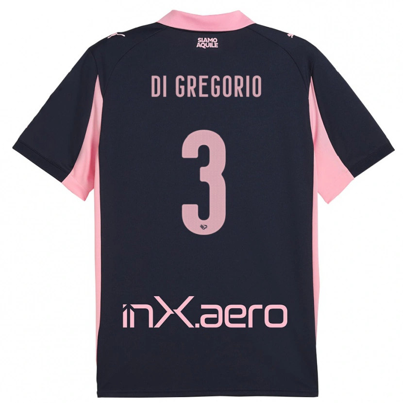 Danxen Herren Angelo Di Gregorio #3 Marineblau Pink Auswärtstrikot Trikot 2025/26 T-Shirt Österreich