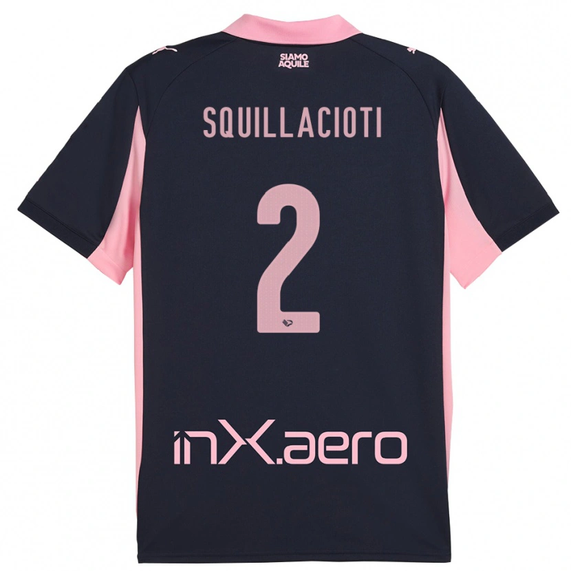 Danxen Herren Salvatore Squillacioti #2 Marineblau Pink Auswärtstrikot Trikot 2025/26 T-Shirt Österreich