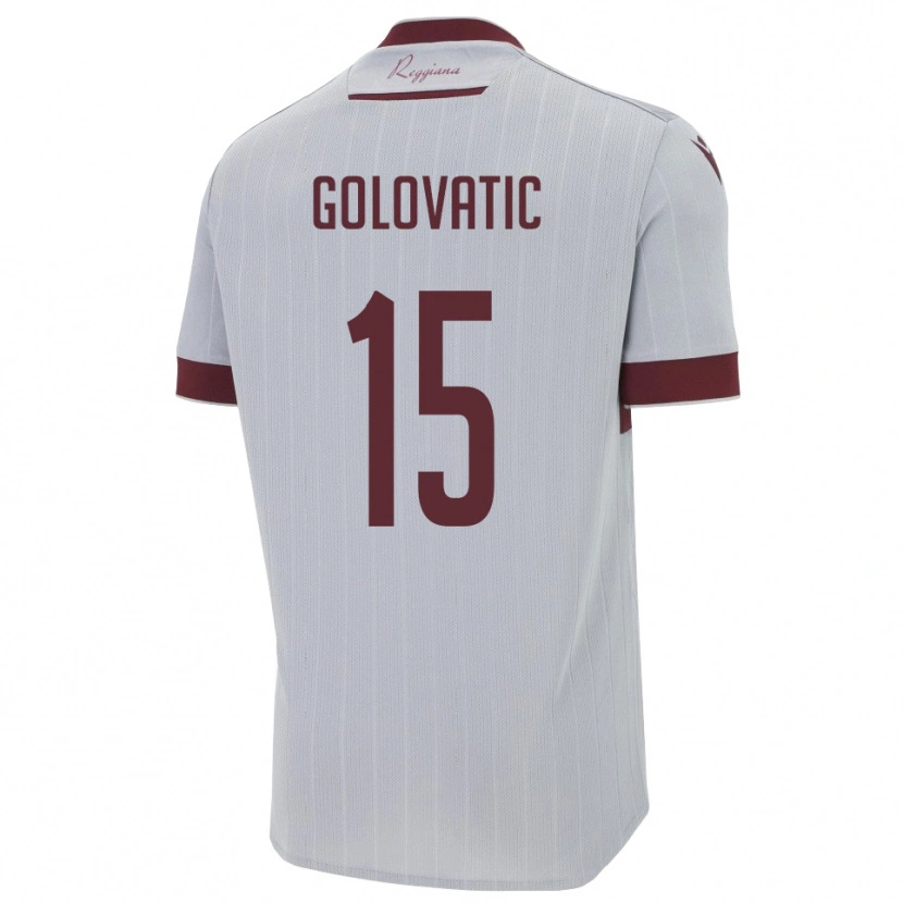 Danxen Herren Daniel Golovatic #15 Burgund Weiß Auswärtstrikot Trikot 2025/26 T-Shirt Österreich
