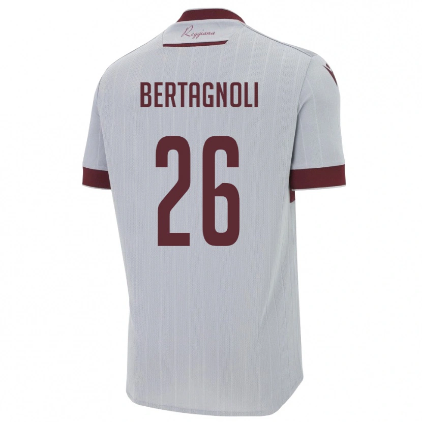 Danxen Herren Massimo Bertagnoli #26 Burgund Weiß Auswärtstrikot Trikot 2025/26 T-Shirt Österreich