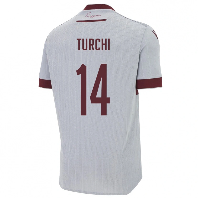 Danxen Herren Nicolò Turchi #14 Burgund Weiß Auswärtstrikot Trikot 2025/26 T-Shirt Österreich
