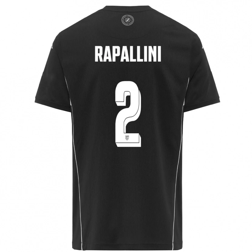 Danxen Herren Andrea Rapallini #2 Schwarz Weiß Auswärtstrikot Trikot 2025/26 T-Shirt Österreich