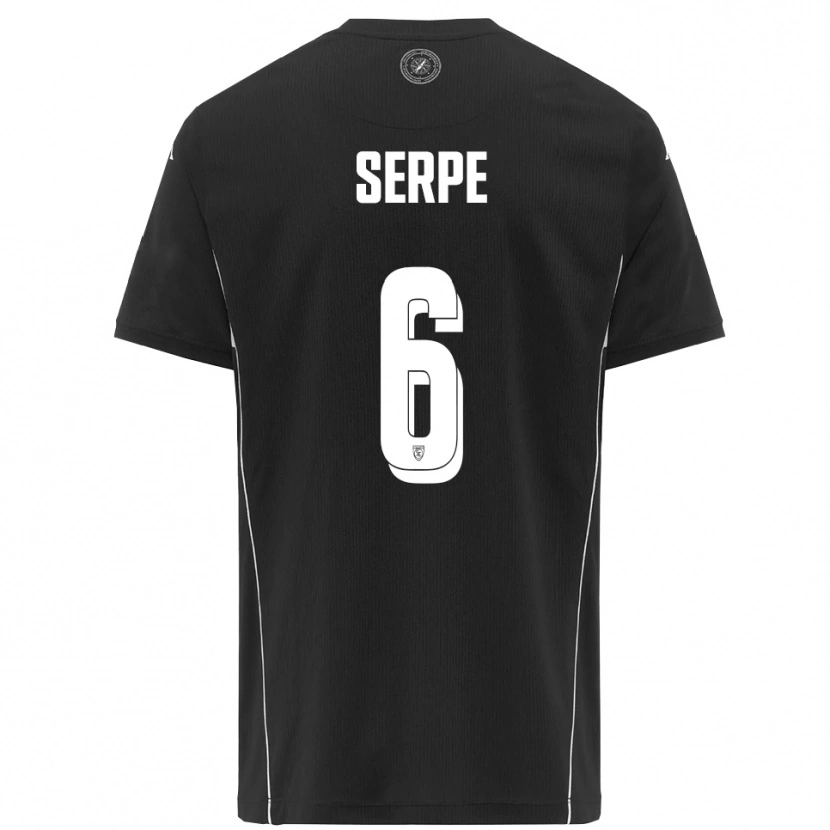 Danxen Herren Laurens Serpe #6 Schwarz Weiß Auswärtstrikot Trikot 2025/26 T-Shirt Österreich