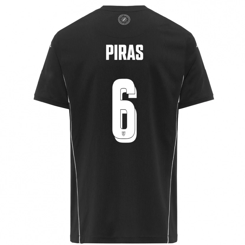 Danxen Herren Filippo Piras #6 Schwarz Weiß Auswärtstrikot Trikot 2025/26 T-Shirt Österreich