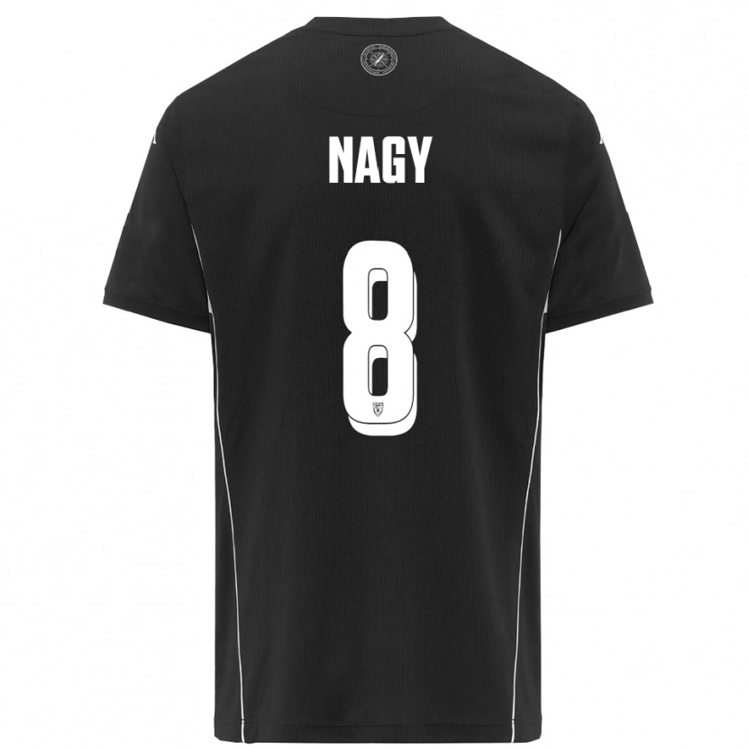 Danxen Herren Ádám Nagy #8 Schwarz Weiß Auswärtstrikot Trikot 2025/26 T-Shirt Österreich