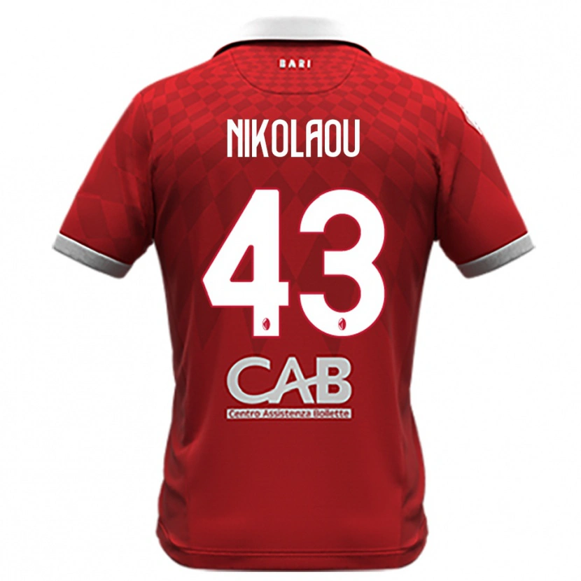 Danxen Herren Dimitrios Nikolaou #43 Rot Weiß Auswärtstrikot Trikot 2025/26 T-Shirt Österreich