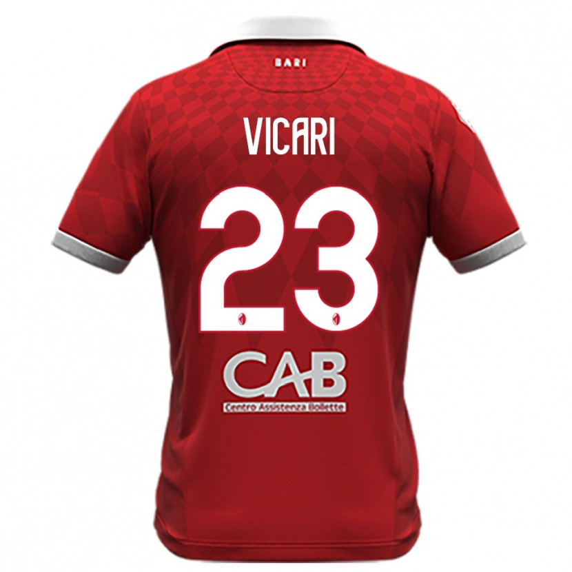 Danxen Herren Francesco Vicari #23 Rot Weiß Auswärtstrikot Trikot 2025/26 T-Shirt Österreich